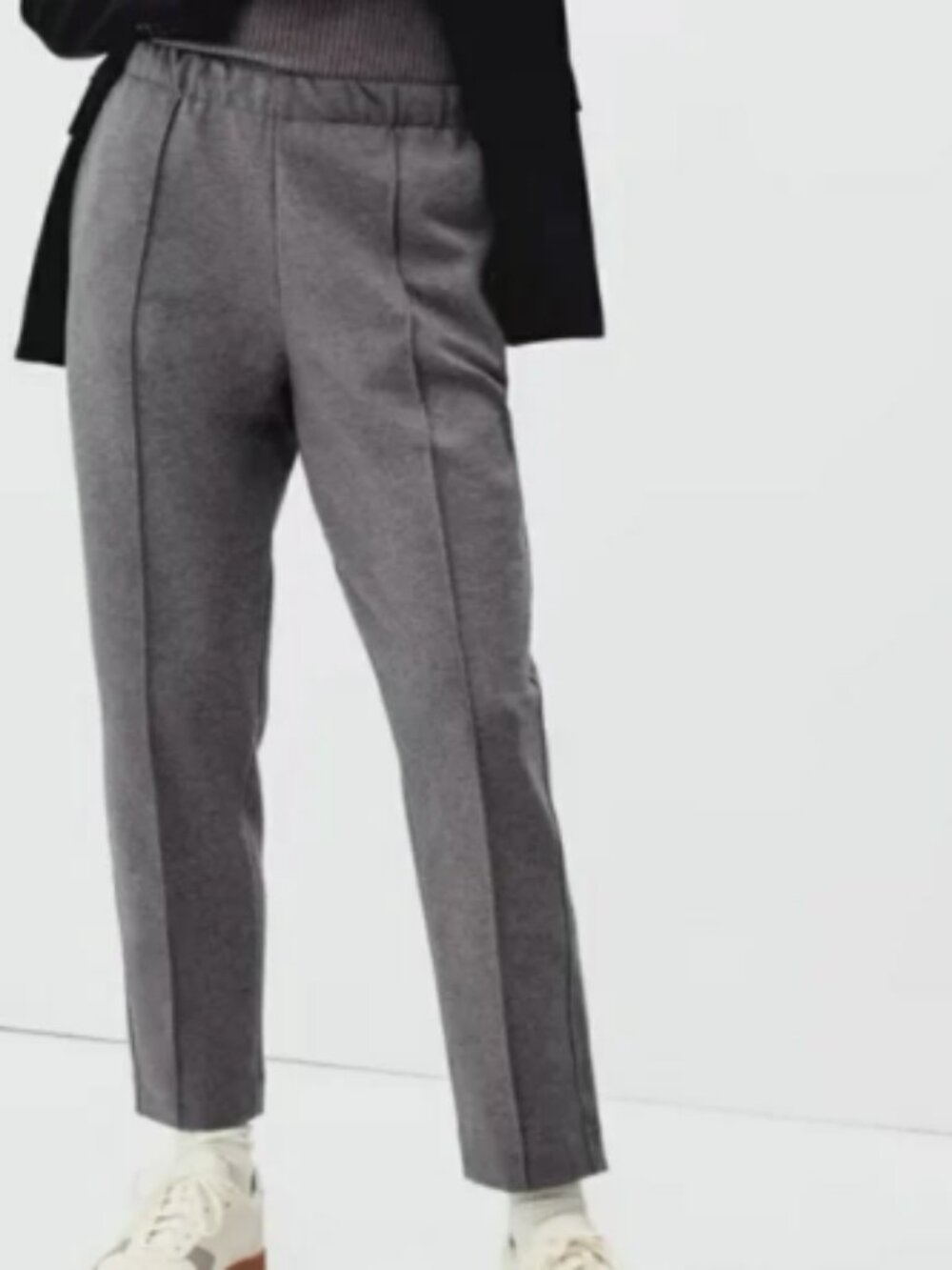 Everlane Dream Pants Pull On Elastic Waist Tapered Leg Stretch Gray | Size M